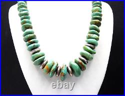 Vintage Southwestern Necklace Turquoise Statement 925 Sterling Silver Jewelry