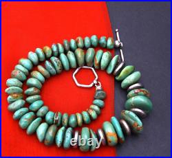 Vintage Southwestern Necklace Turquoise Statement 925 Sterling Silver Jewelry