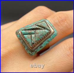 Vintage Southwestern Sterling Silver Turquoise Ring Size 7 Vintage Southwestern Sterling Silver Turquoise Ring Size 7