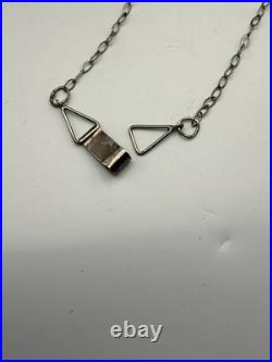 Vintage Sterling Silver Mexican Matrix Turquoise Necklace & Earrings Jewelry Set