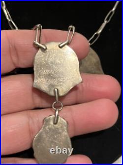 Vintage Sterling Silver Turquoise Native Navajo Sleeping Beauty Necklace