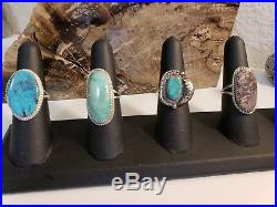 Vintage Sterling Silver Turquoise Navajo Native American 925 Signed Ring Lot