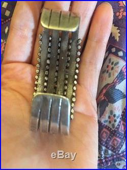 Vintage Sterling Silver Turquoise Zuni Cuff Bracelet