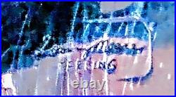 Vintage Tommy Moore Navajo Sterling Silver Morenci Turquoise Cluster Belt Buckle