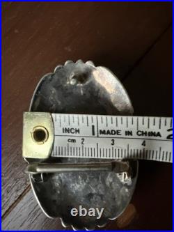 Vintage Tommy Thomas Singer Navajo Sterling Silver & Turquoise Belt Buckle