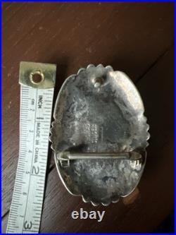 Vintage Tommy Thomas Singer Navajo Sterling Silver & Turquoise Belt Buckle
