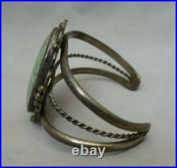 Vintage Turquoise Navajo Bracelet, Sterling Silver Cuff Bracelet