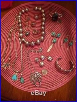 Vintage Turquoise sterling silver Carolyn Pollack Mexico stamped & signed lot