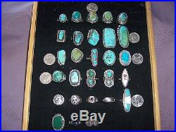 Vintage sterling silver turquoise ring estate lot old pawn southwest and mexico