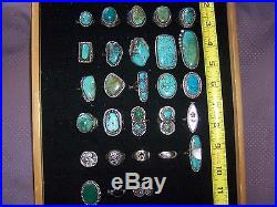 Vintage sterling silver turquoise ring estate lot old pawn southwest and mexico