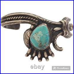 Virginia PIASO Navajo Blue Gem Turquoise Coral Sterling Silver Bracelet