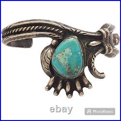 Virginia PIASO Navajo Blue Gem Turquoise Coral Sterling Silver Bracelet