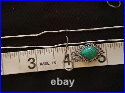 Vtg Barse Sterling Silver Turquoise Bracelet, Necklace & Earring Set Beautiful