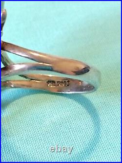 Vtg Sterling Silver 925 Spiny Oyster Turquoise Unicorn Alicorn Pegasus Ring Sz 7