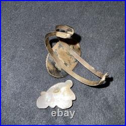 Vtg Turquoise Sterling Silver Native American Jewelry Lot Cuff Bracelet +