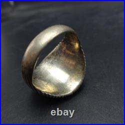 WONDERFUL Old Vintage 1960s TURQUOISE Sterling Silver CIGAR BAND RING size 10.5 WONDERFUL Old Vintage 1960s TURQUOISE Sterling Silver CIGAR BAND RING size 10.5