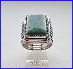W. Denetdale Navajo Vintage 925 Sterling Silver Green Turquoise Ring Size 9.5 W. Denetdale Navajo Vintage 925 Sterling Silver Green Turquoise Ring Size 9.5