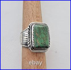 W. Denetdale Navajo Vintage 925 Sterling Silver Green Turquoise Ring Size 9.5 W. Denetdale Navajo Vintage 925 Sterling Silver Green Turquoise Ring Size 9.5