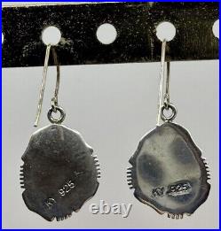 White Buffalo Turquoise Sterling Silver Earrings 925 Kathy Yazzie Navajo Jewelry White Buffalo Turquoise Sterling Silver Earrings 925 Kathy Yazzie Navajo Jewelry