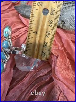 White Water Turquoise Statement Ring, Southwestern, Punchy, Adjustable