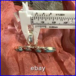 White Water Turquoise Statement Ring, Southwestern, Punchy, Adjustable