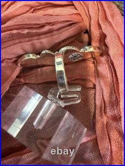 White Water Turquoise Statement Ring, Sterling 925 Adjustable Band, Southwestern