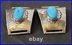 Yazzy Navajo Sterling Silver Turquoise Watch Clips 21.03 Tgw