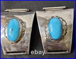 Yazzy Navajo Sterling Silver Turquoise Watch Clips 21.03 Tgw