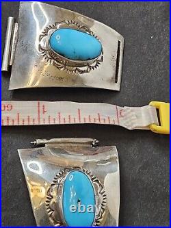 Yazzy Navajo Sterling Silver Turquoise Watch Clips 21.03 Tgw