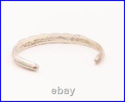 ZUNI NAVAJO 925 Silver Vintage Minimalist Rhombus Turquoise Bracelet BT9914