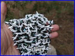 Zuni Animal Fetish Necklace Birds Massive 15 Strands Natural Shell Heishi Beads