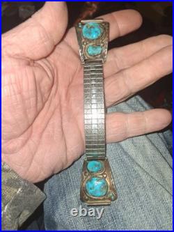 Zuni Effie Calavaza Sterling Silver Native American Jewelry Vintage Turquoise