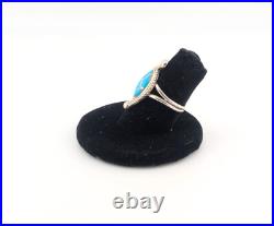 Zuni Fish Scales Ring Inlay Turquoise Sterling Silver Handmade Jewelry Sz 7.25US Zuni Fish Scales Ring Inlay Turquoise Sterling Silver Handmade Jewelry Sz 7.25US