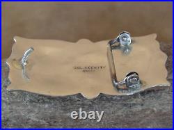Zuni Indian Jewelry Sterling Silver Turquoise Belt Buckle G & L Leekity