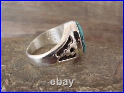 Zuni Indian Jewelry Sterling Silver Turquoise Ring Size 11 1/2 Lamy