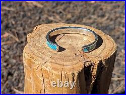 Zuni Turquoise Bracelet NA Cuff Jewelry Sterling Silver Native American Sz 6.5