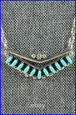 Zuni Turquoise & Sterling Silver Necklace MaDerral Kallestewa