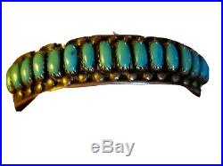 Zuni sterling silver turquoise cuff bracelet