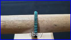 Zuni sterling silver turquoise needlepoint cuff bracelet