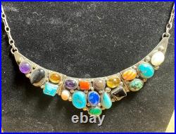 (free Shipping!) Sterling & Stone Necklace By Navajo Artist Emer Thompson