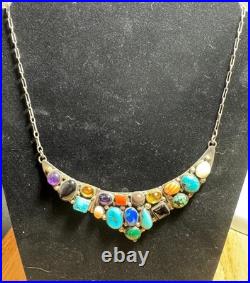 (free Shipping!) Sterling & Stone Necklace By Navajo Artist Emer Thompson